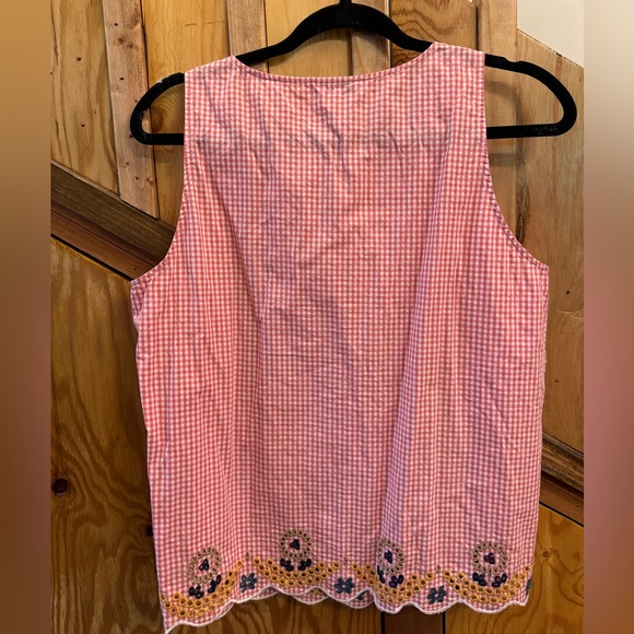 Madewell Embroidered Gingham Tank Top - Picture 2 of 4